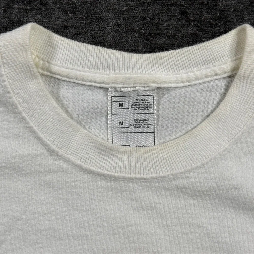1K01 Clothing Stay Cool Graphic TShirt Mens Medium White Cotton Retro Streetwear